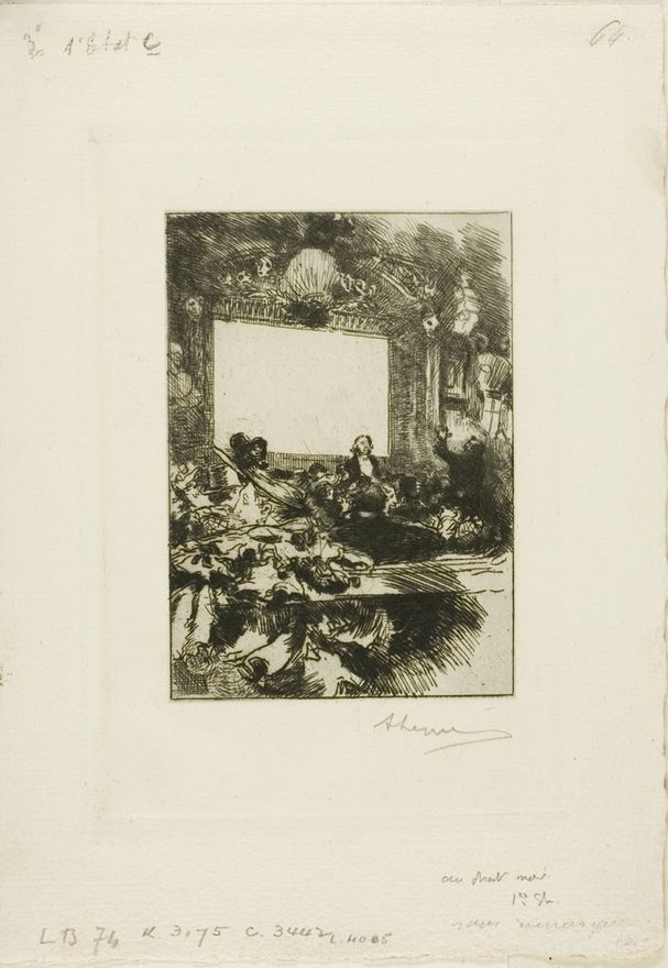 At the Chat Noir by Auguste Louis Lepère