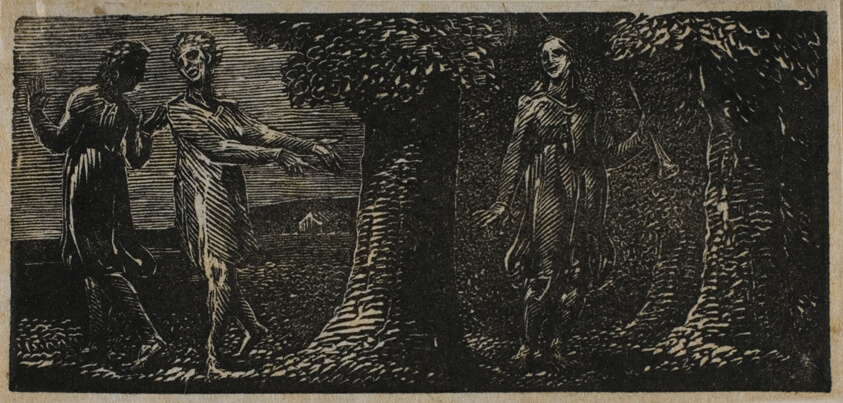 Colinet Mocked by Two Boys, from The Pastorals of Virgil by William Blake
