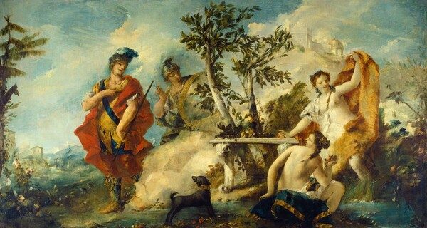 Carlo and Ubaldo Resisting the Enchantments of Armida's Nymphs by Gian Antonio Guardi and Francesco Guardi