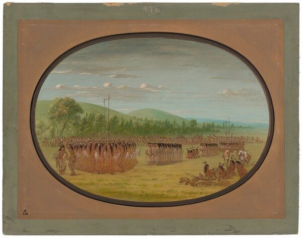 Ball-Play Dance - Choctaw by George Catlin