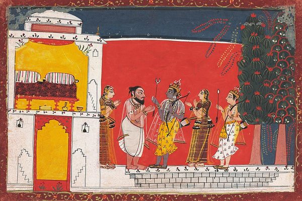 Sage Atri and his wife Anusuya welcoming Rama Sita and Lakshmana in their hermitage by Unknown artist