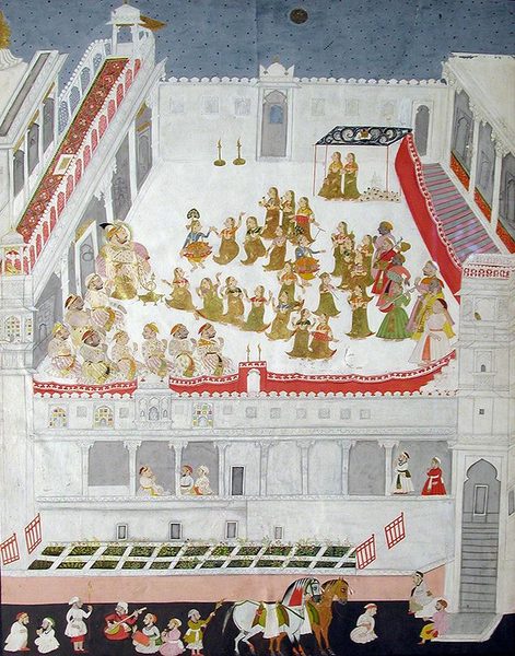 The story of Krishna enacted before Maharana Jagat Singh II by Jai Ram