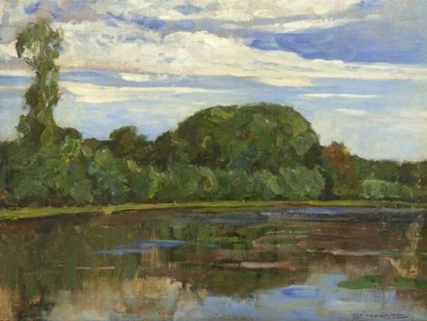 Geinrust farm with isolated tree at left by Piet Mondrian