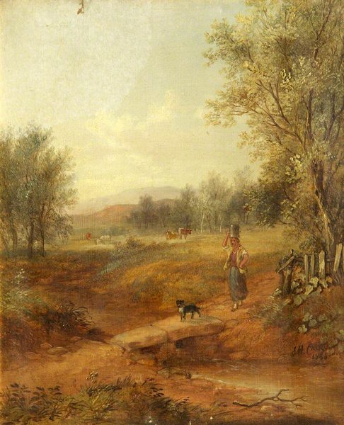 Medlock Vale in 1866, Oldham, Lancashire by James Howe Carse